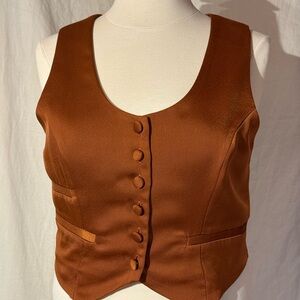 Forever 21 Burnt Orange Satin Top